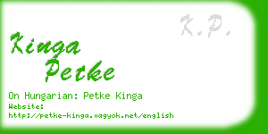 kinga petke business card